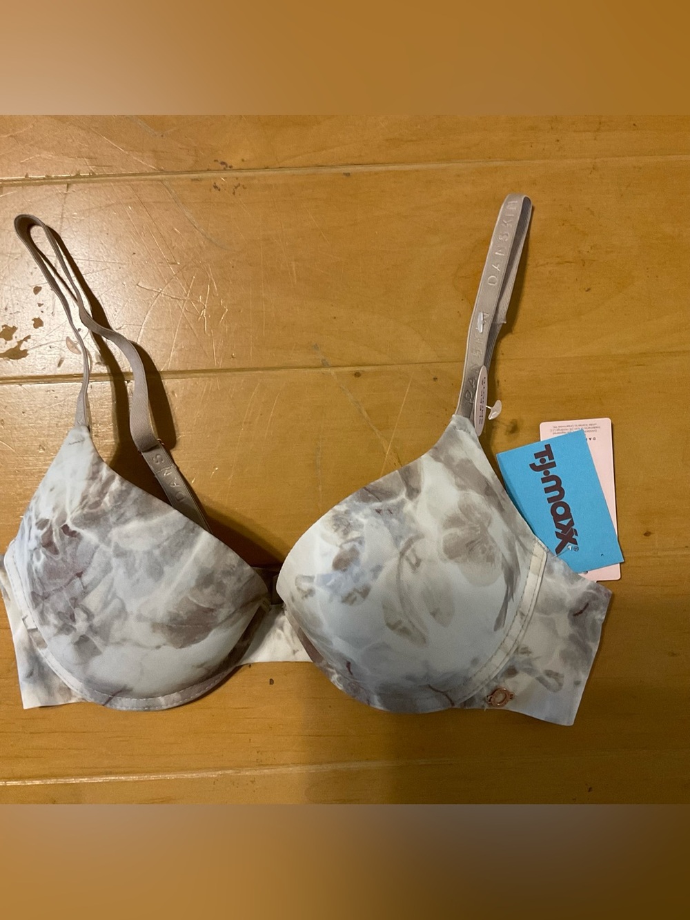 Danskin grey white women’s bra 34 b